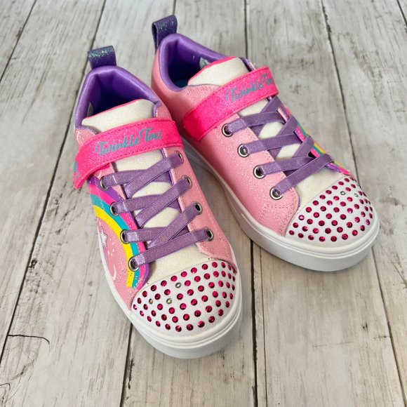 Skechers Twinkle Toes Unicorn Charmed Girls Size 3 Light Up Sneakers NEW - Picture 3 of 12